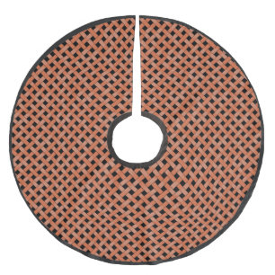 Jupon De Sapin En Polyester Brossé Orange en osier rustique neutre sur Brown personna