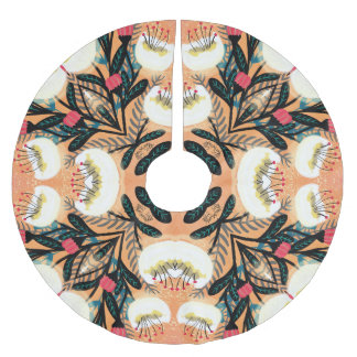 Jupon De Sapin En Polyester Brossé Ornemental Floral Paisley Bandanna Design