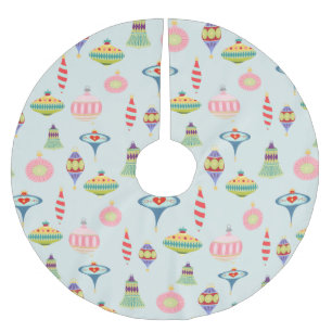 Jupon De Sapin En Polyester Brossé Ornements rétro   Mid Century Moderne