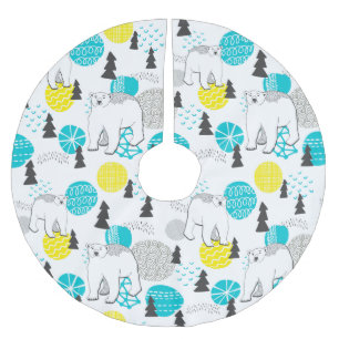 Jupon De Sapin En Polyester Brossé Ours polaire