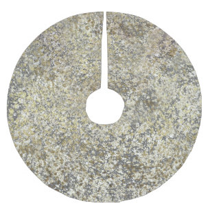 Jupon De Sapin En Polyester Brossé Paillettes dorées Crackle Moderne Chic Glamour Éti
