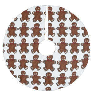 Jupon De Sapin En Polyester Brossé Pain d'épices Hommes Noël Cookies Vacances Cuisine