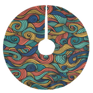 Jupon De Sapin En Polyester Brossé Paisley haché