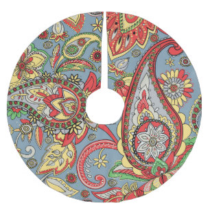 Jupon De Sapin En Polyester Brossé Paisley Perfection : Oriental Vintage Motif