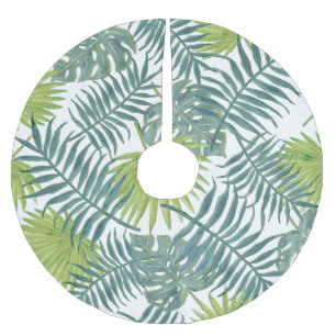 Jupon De Sapin En Polyester Brossé Palm Tree Fronds Peinture hawaïenne