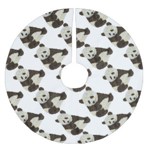 Jupon De Sapin En Polyester Brossé Panda mignon