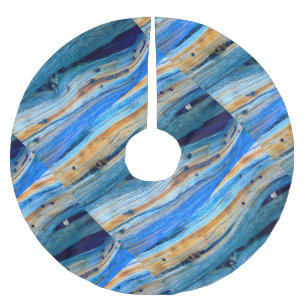 Jupon De Sapin En Polyester Brossé panneaux bleus patinés de grange