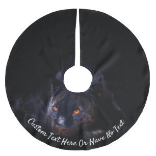 Jupon De Sapin En Polyester Brossé Panthère de chat noir Jaguar Jungle Jaguar Brossé 