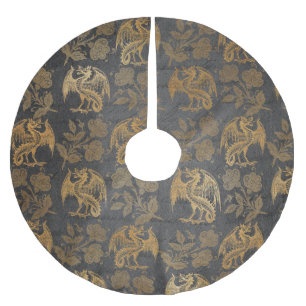 Jupon De Sapin En Polyester Brossé Papier peint vintage de dragon d'imaginaire de