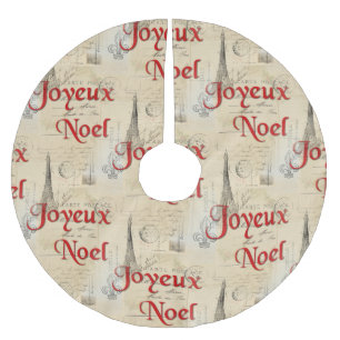 Jupon De Sapin En Polyester Brossé Paris Cartes postales Arbre de Noël Jupe