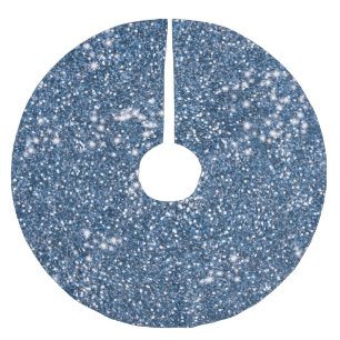 Jupon De Sapin En Polyester Brossé Parties scintillant bleu Faux Texture Apparence Gr