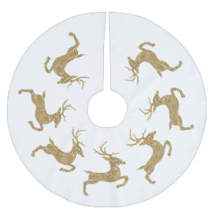 Jupon De Sapin En Polyester Brossé Parties scintillant Faux Jaune Texture Saut Forme 