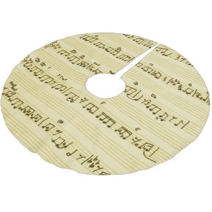 Jupon De Sapin En Polyester Brossé Partition manuscrite Notes de chansons Antique Ivo