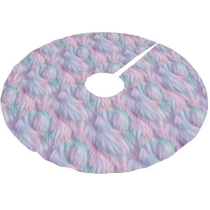 Jupon De Sapin En Polyester Brossé Pastel Rainbow Fur