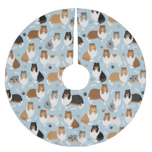 Jupon De Sapin En Polyester Brossé Pâtes et os de collie rugueux