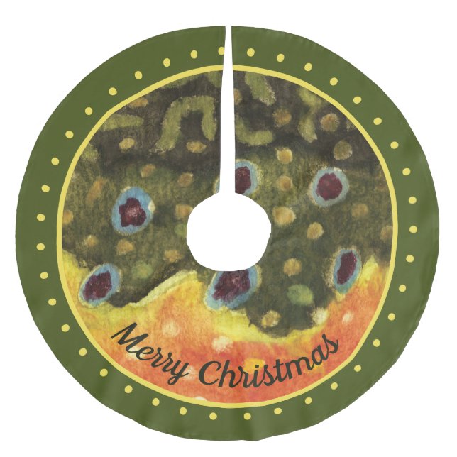 Jupon De Sapin En Polyester Brossé Pêche à l'omble de fontaine (Devant)