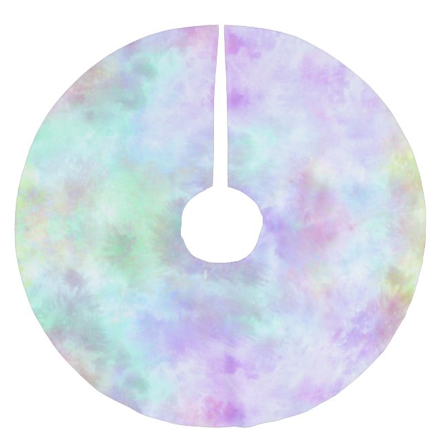 Jupon De Sapin En Polyester Brossé Peinture d'aquarelle Pastel Rainbow Cravate-Dye (Devant)