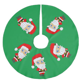 Jupon De Sapin En Polyester Brossé Père Noël chibi