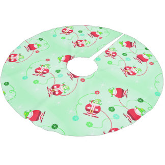 Jupon De Sapin En Polyester Brossé Père Noël surpris