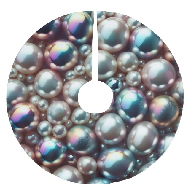 Jupon De Sapin En Polyester Brossé Perles (Devant)