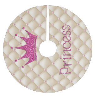 Jupon De Sapin En Polyester Brossé Perles Charming Chic, Tiara, Princesse, Glitterie