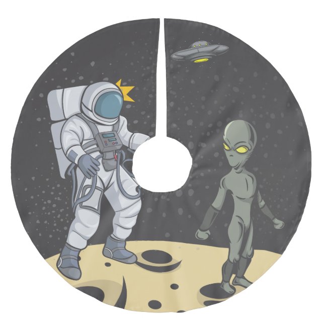 Jupon De Sapin En Polyester Brossé Personnalisable, Personnalisé, Cadeau Personnalisé (Devant)