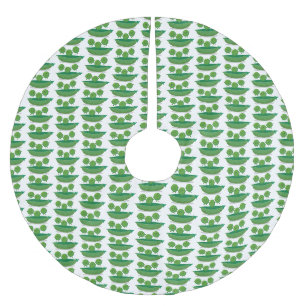 Jupon De Sapin En Polyester Brossé Petits pois sauteurs en pod dessin animé illustrat