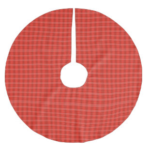 Jupon De Sapin En Polyester Brossé Plaid rouge classique moderne