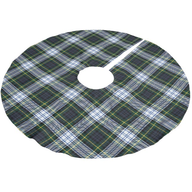 Jupon De Sapin En Polyester Brossé Plaid Rustic Clan Gordon Tartan Festive (Angle)