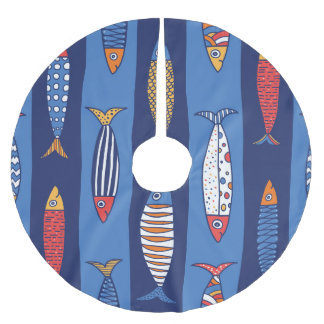 Jupon De Sapin En Polyester Brossé Playtime aquatique : Imaginaire de poisson pour en