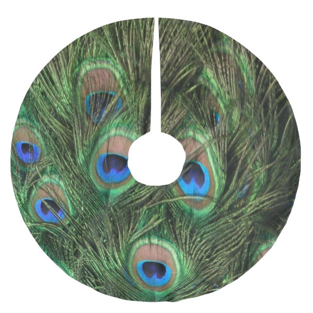 Jupon De Sapin En Polyester Brossé Plume de paon (Devant)