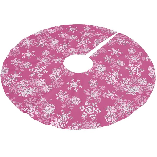 Jupon De Sapin En Polyester Brossé Pneus à jupe d'arbre - rose (Angle)