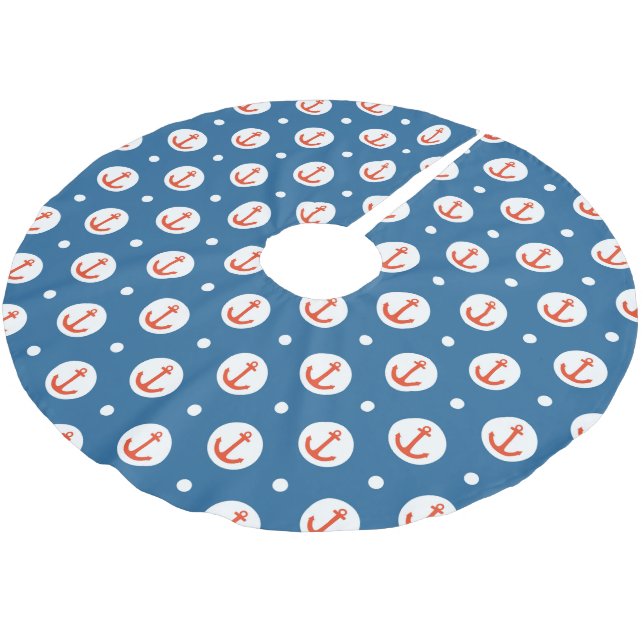 Jupon De Sapin En Polyester Brossé Points de Ancre (Angle)