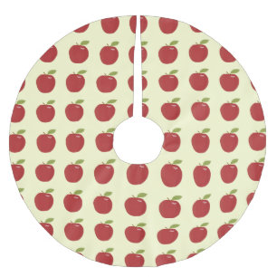 Jupon De Sapin En Polyester Brossé pomme rouge