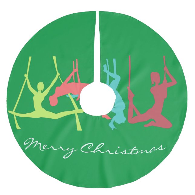Jupon De Sapin En Polyester Brossé Poses de fitness aérien Thunder_Cove (Devant)