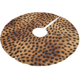 Jupon De Sapin En Polyester Brossé Poster de animal Cheetah Brown et noir