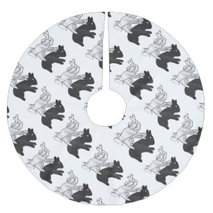 Jupon De Sapin En Polyester Brossé Rabbit Silhouette main