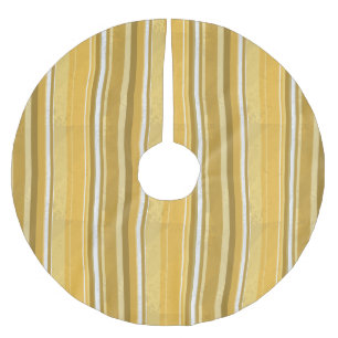 Jupon De Sapin En Polyester Brossé Rayures Jaune