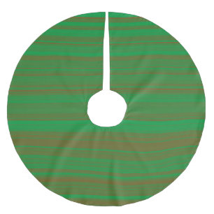 Jupon De Sapin En Polyester Brossé Rayures Marron Vert
