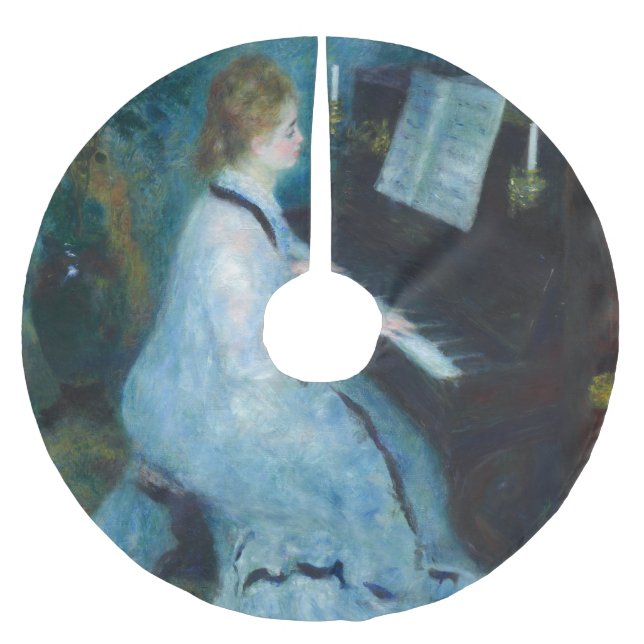 Jupon De Sapin En Polyester Brossé Renoir femme à l'impressionniste Vintage de piano (Devant)