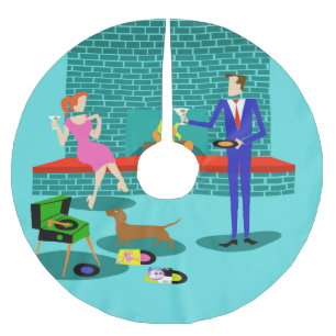 Jupon De Sapin En Polyester Brossé Rétros ajouter à la jupe d'arbre de Noël de chi