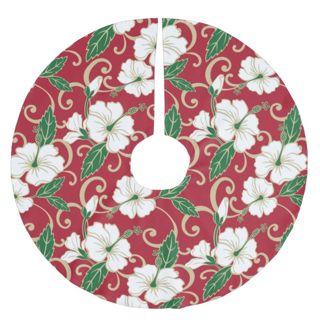 JUPON DE SAPIN EN POLYESTER BROSSÉ RÊVE POLYNÉSIEN (NOËL) (Devant)