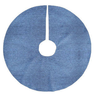 Jupon De Sapin En Polyester Brossé Revêtement bleu blanc Denim - Regarder l'image