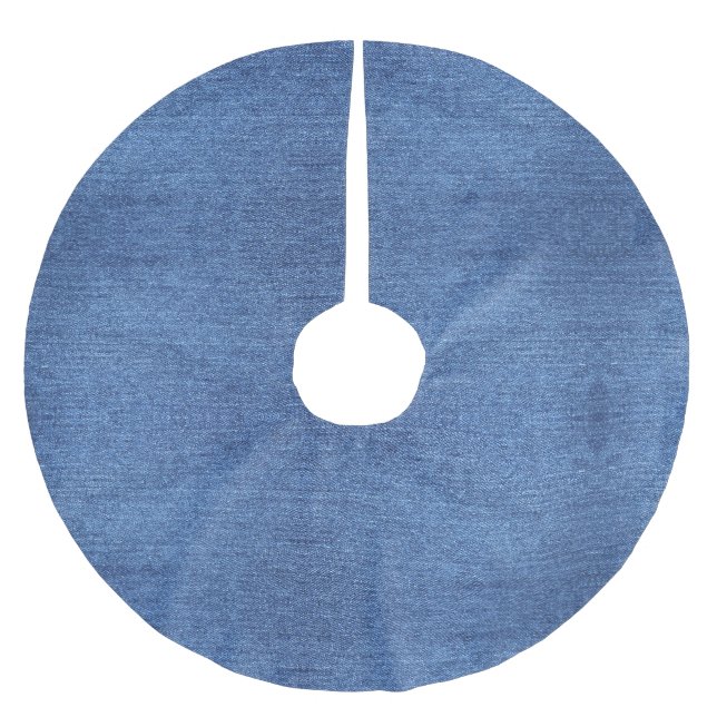 Jupon De Sapin En Polyester Brossé Revêtement bleu blanc Denim - Regarder l'image (Devant)