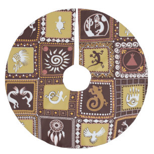 Jupon De Sapin En Polyester Brossé Rock Art Imitation : Motif Vintage.