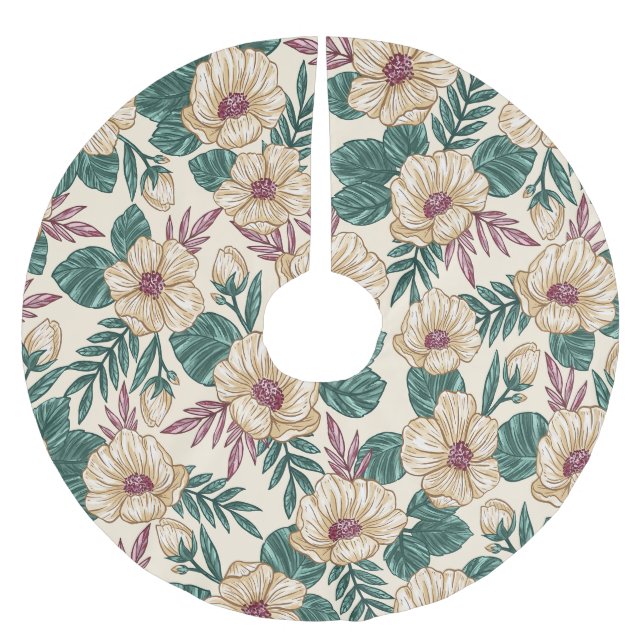 Jupon De Sapin En Polyester Brossé Rose (Devant)