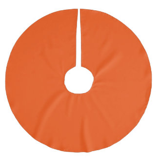 Jupon De Sapin En Polyester Brossé Rouge de couleur vive orange