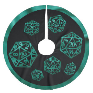Jupon De Sapin En Polyester Brossé RPG Critmas   Teal Green Tabletop Role Player Dice