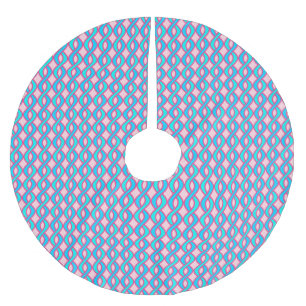 Jupon De Sapin En Polyester Brossé Rubans modernes du milieu du siècle, turquoise et 