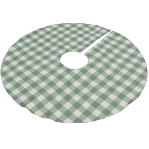 Jupon De Sapin En Polyester Brossé Russe Vert En vichy moderne Noël
